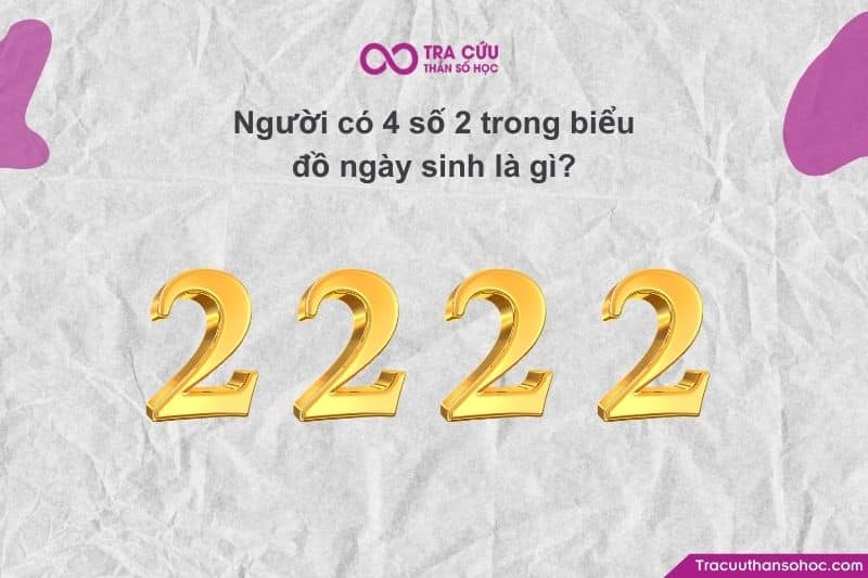 Trường hợp sở hữu bốn số 2 (2222) trong biểu đồ ngày sinh là cực kỳ hiếm.